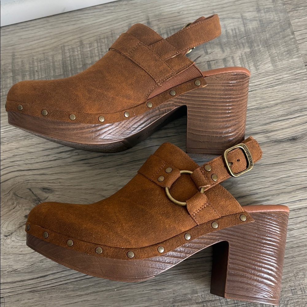 Frye And Co. Iselle Cognac clogs NEW Size 9.5